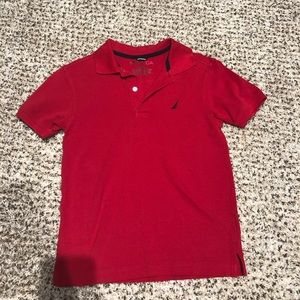 Boys Red Nautica Polo